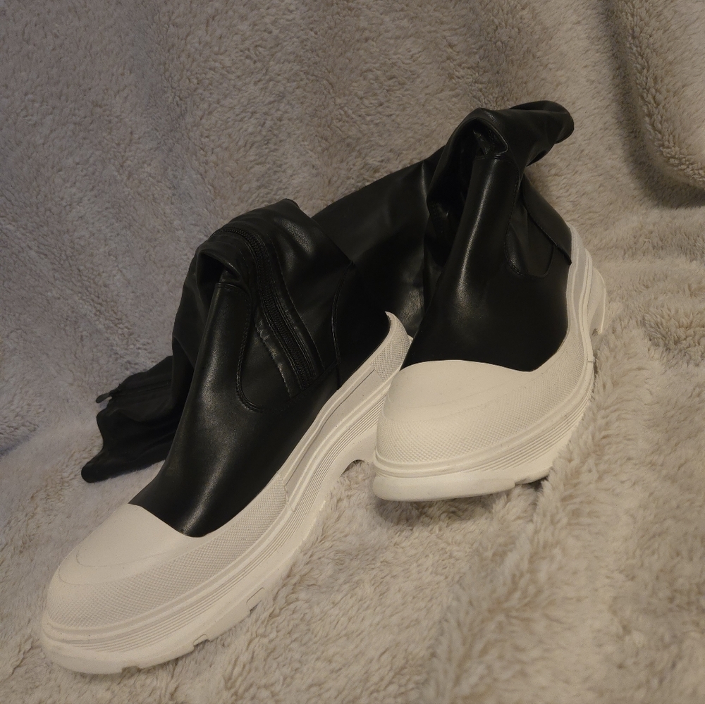 Black and White Women's Boots